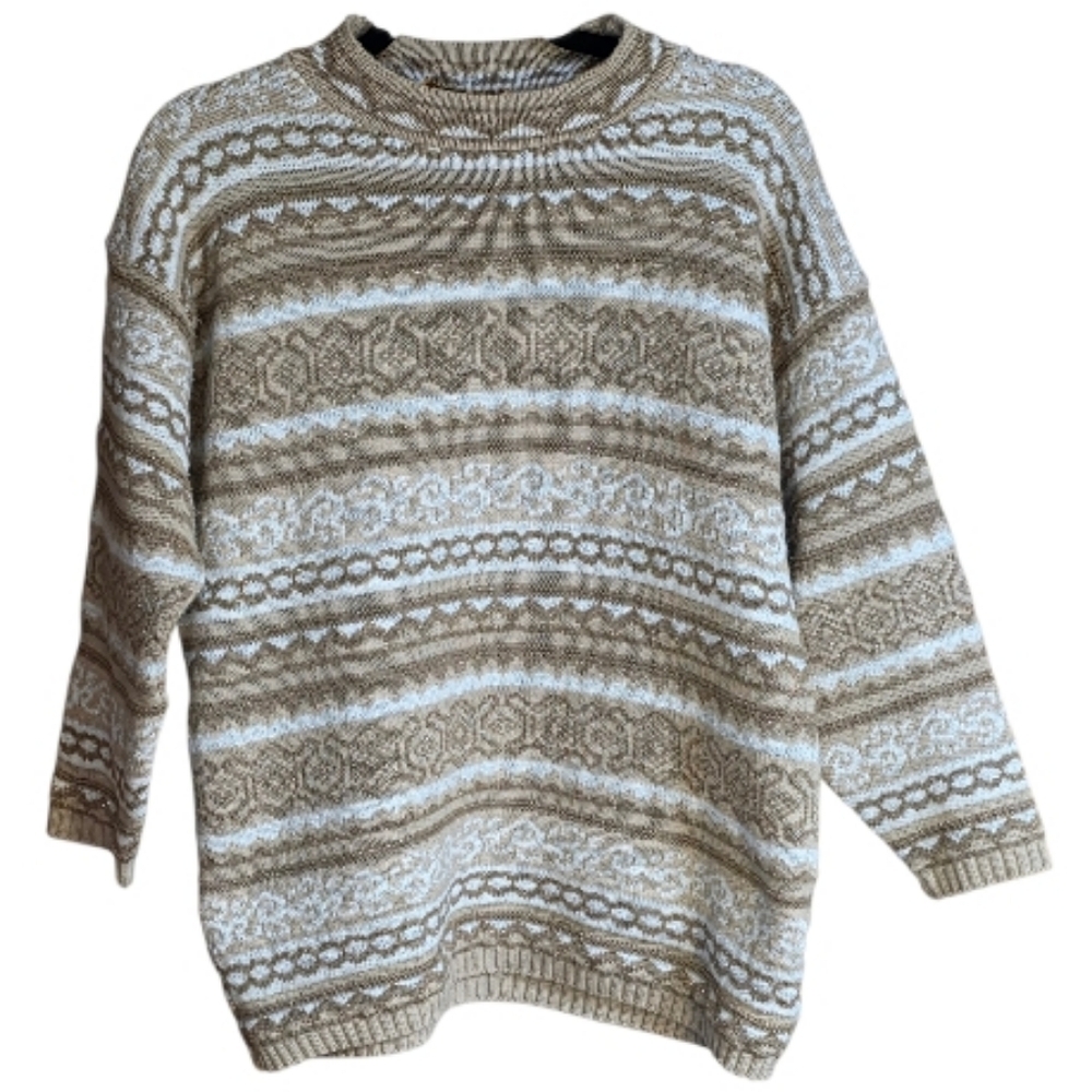 VTG 80s Dana Scott Metallic Knit Sweater Made In The USA
